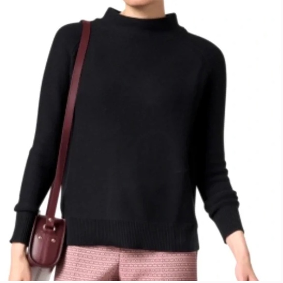 Kinross All Cotton Funnel Neck Garter Sweater (M) - Picture 1 of 15